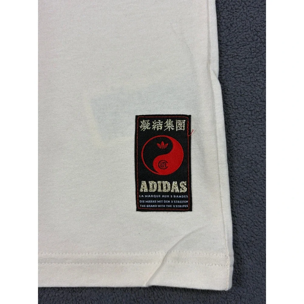 Adidas x Clot Chinese New Year Edison Chen Dolman Ringer Tee Off White Red Men M